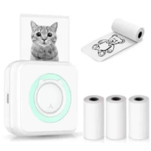 Mini Imprimantă Termică Portabilă Bluetooth – pentru Telefon, iOS & Android – Fără Cerneală